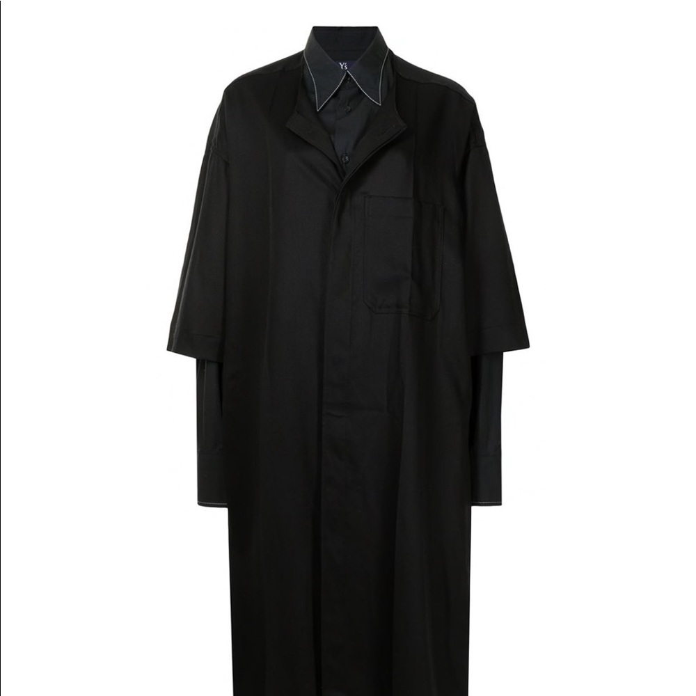 Y's by Yohji Yamamoto | layered cotton shirtdress